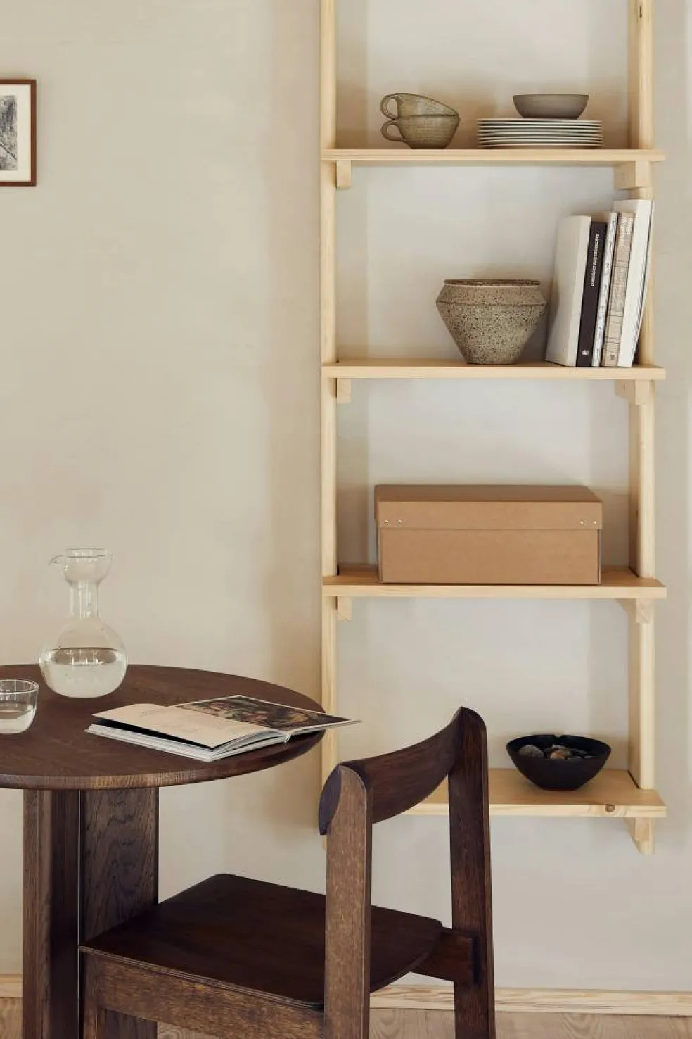 Trefoil Bord 75 cm, Rökt Ek