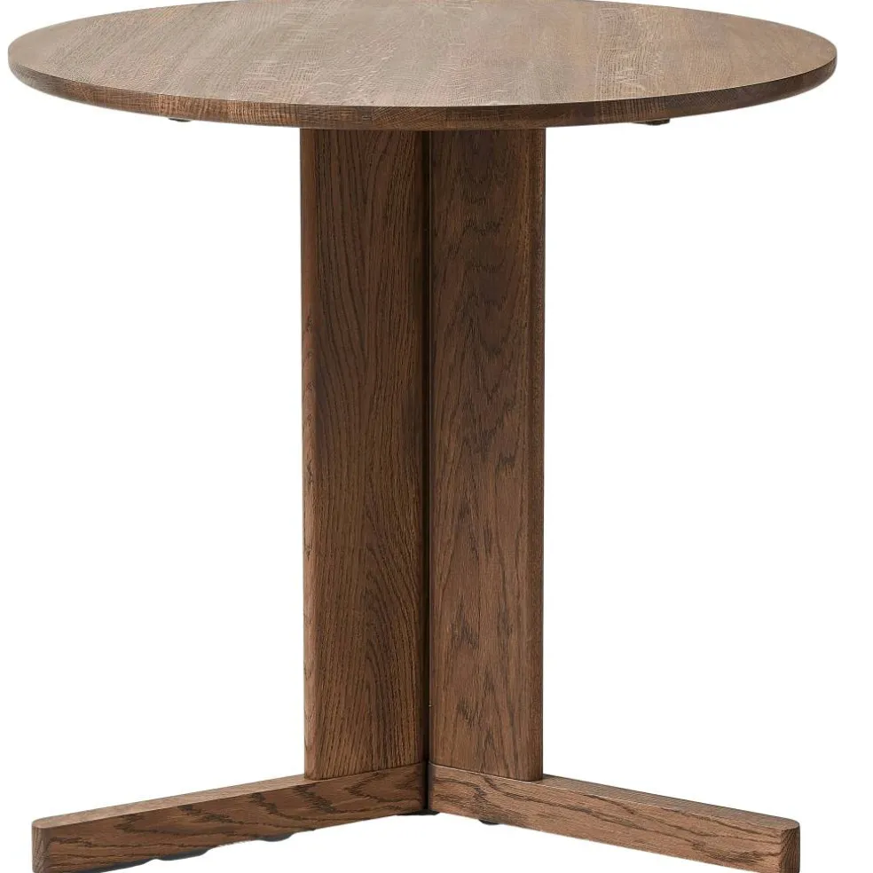 Trefoil Bord 75 cm, Rökt Ek