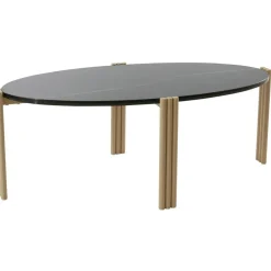 Tribus Soffbord, Gjort av stål Oval, Svart/Sand