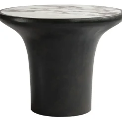Trumpet Sidobord Kaffe / Calacatta, 35 cm