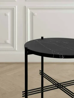 TS Sidobord 40 cm, Svart / Svart Marquinamarmor