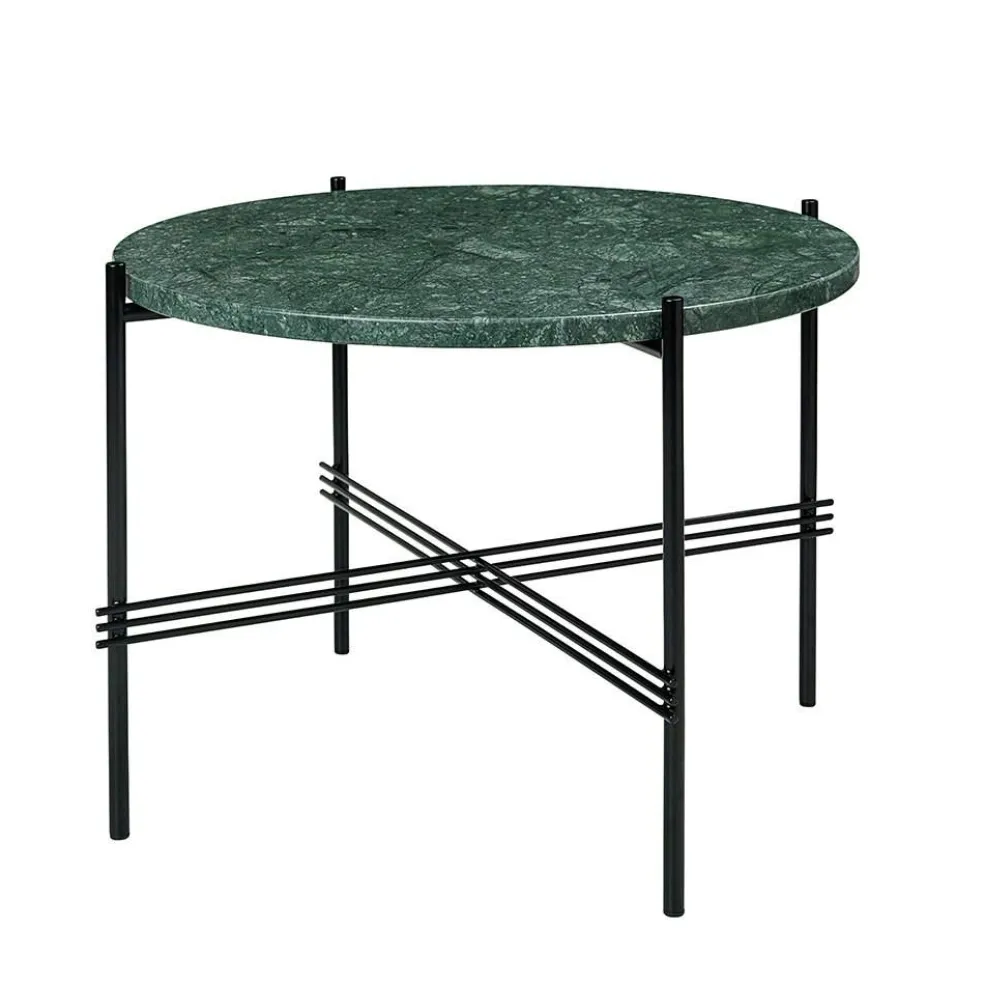 TS Soffbord 55 cm, Svart / Grön Guatemalamarmor