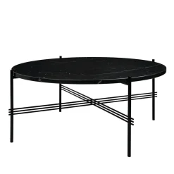 TS Soffbord 80 cm, Svart / Svart Marquinamarmor