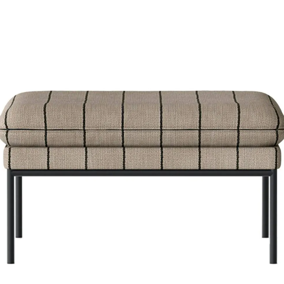 Turn Boucle Sittpuff, Sand/Svart