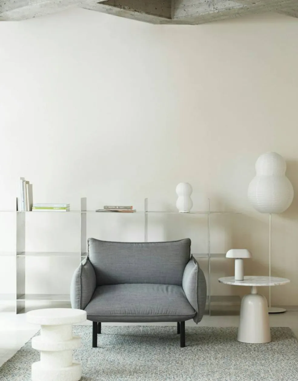 Turn Soffbord , Vit Marmor
