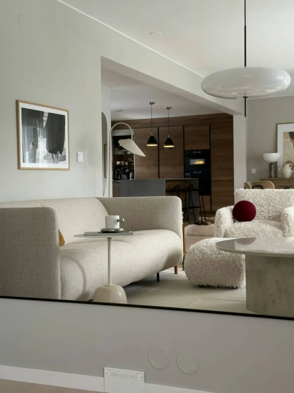Urban 2,5-Sitssoffa Bouclétyg, Calm White