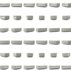 Urban 2,5-Sitssoffa Bouclétyg, Calm White
