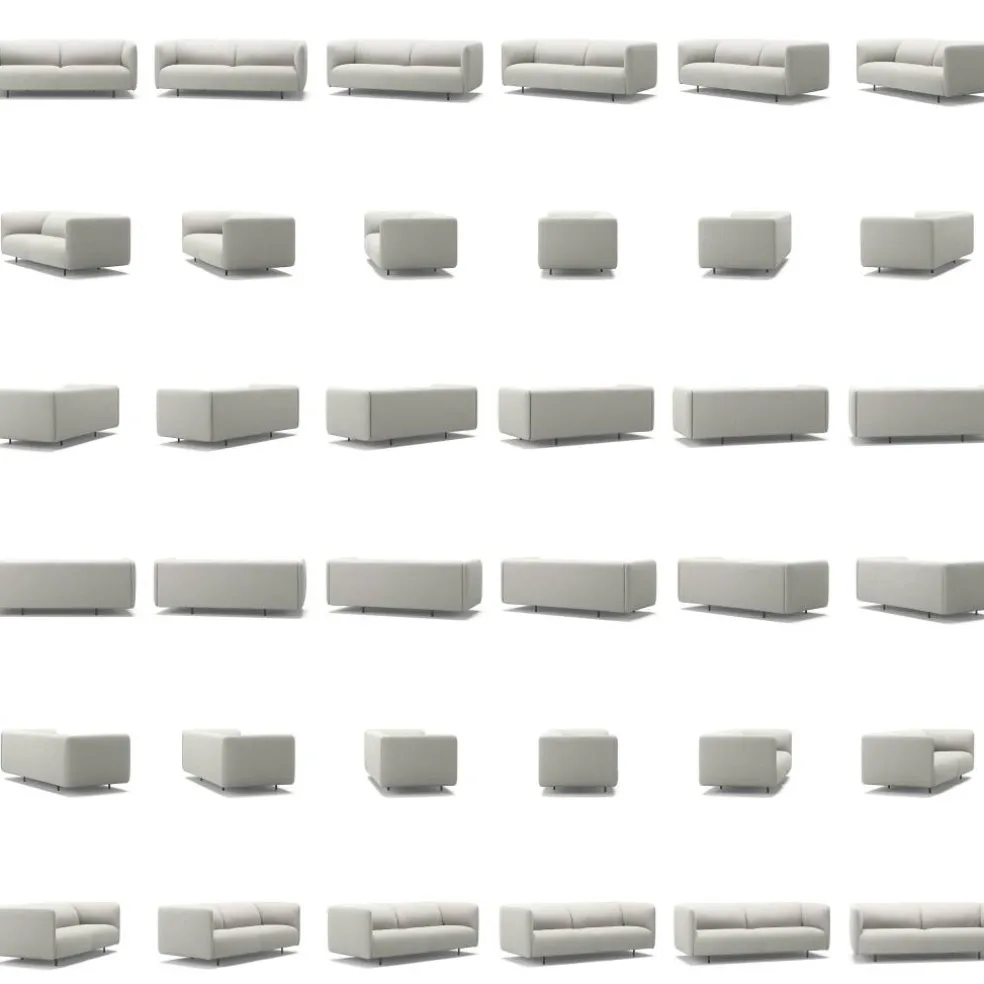 Urban 2,5-Sitssoffa Bouclétyg, Calm White