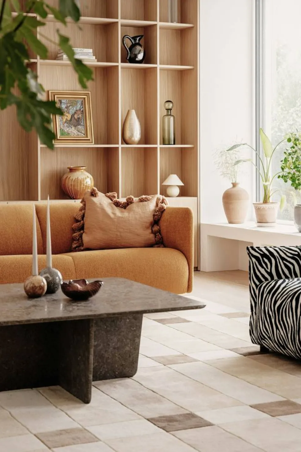Urban 3,5-Sitssoffa Bouclétyg, Amber Weave