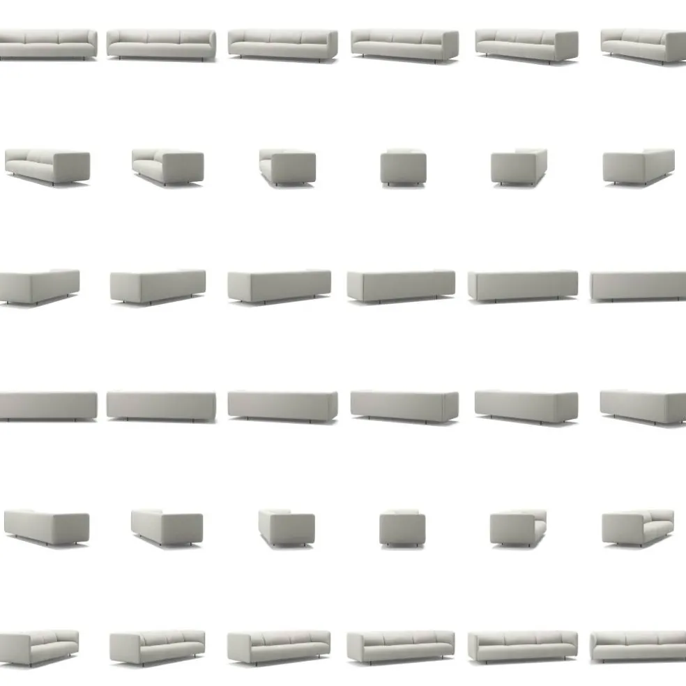 Urban 3,5-Sitssoffa Bouclétyg, Calm White