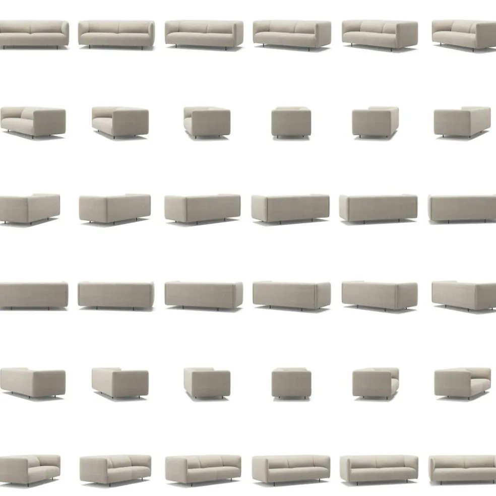 Urban 2,5-Sitssoffa Paneltyg, Beige Breeze / Läder