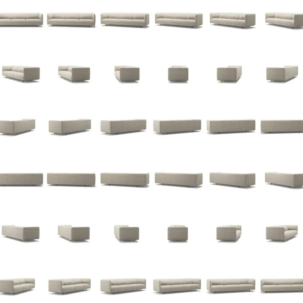 Urban 3,5-Sitssoffa Paneltyg, Beige Breeze / Läder