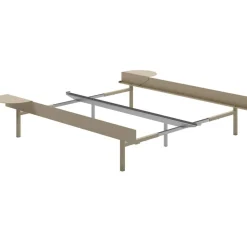 Utdragbar Säng Med Ribbor 90-180 cm, Sand