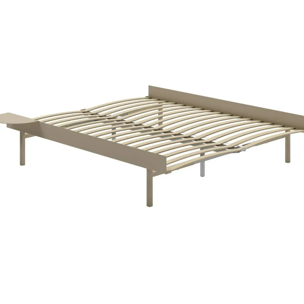 Utdragbar Säng Med Ribbor 90-180 cm, Sand