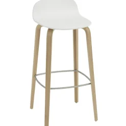 Visu Barstol 75 cm, Vit / Ek