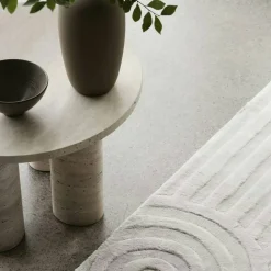 Volos Sidobord Ø52, Travertin