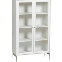 Volt Skåp Glasdörr Vit, 75x32x130 cm