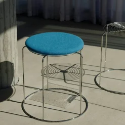 Wire Stool Sittdyna Ø36 cm, Blå