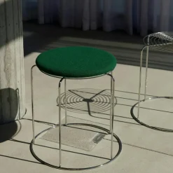 Wire Stool Sittdyna Ø36 cm, Grön