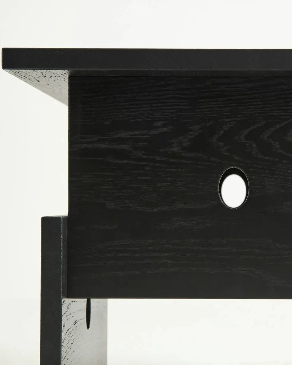 Wood Box Soffbord, Svart Ek