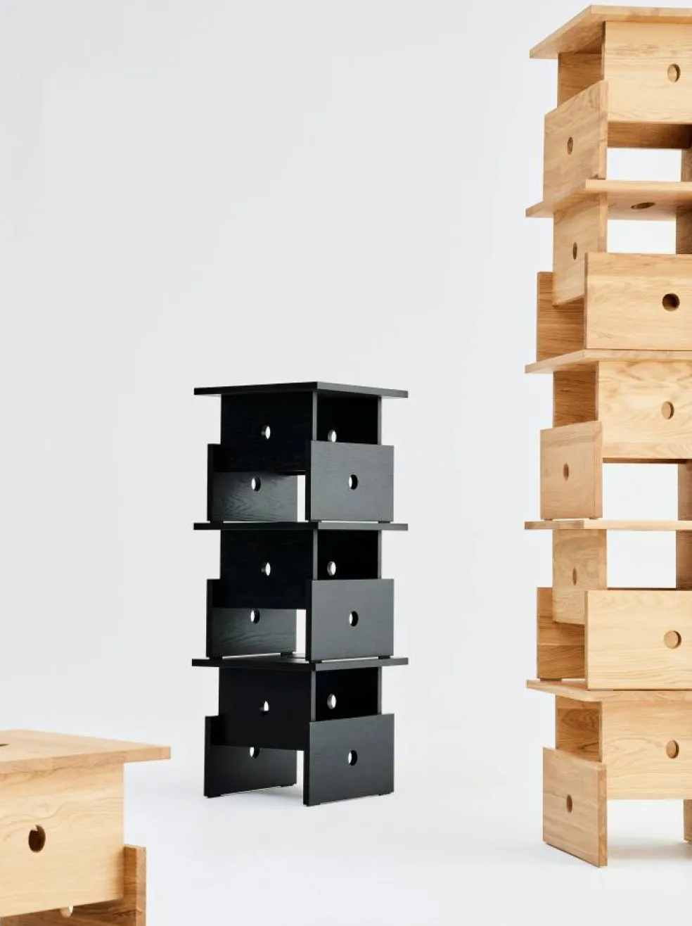 Wood Box Soffbord, Svart Ek