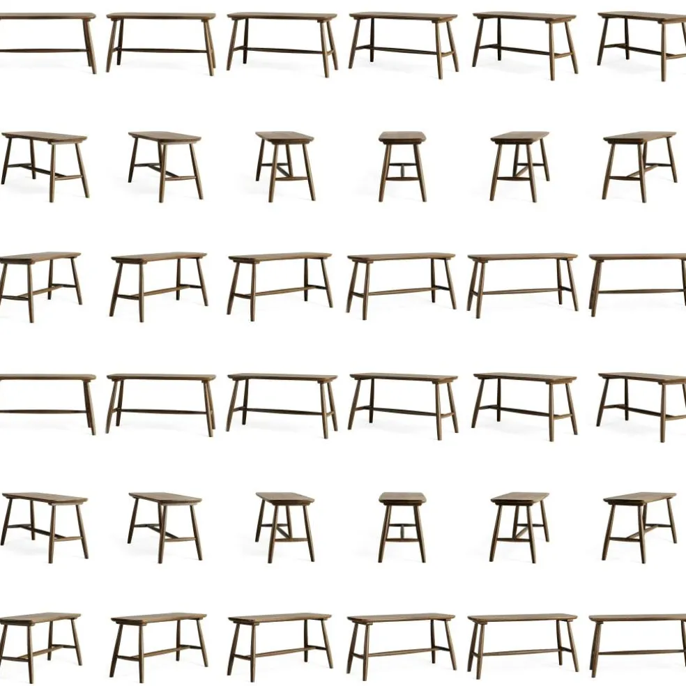 Wood H21 Bänk, Mörk Ek