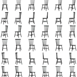 Wood H17 Pinnstol, Svart