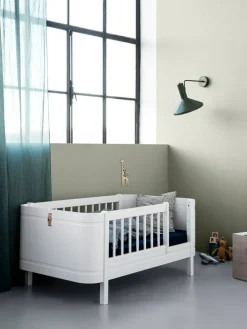 Wood Mini+ Cot Säng Inkl. Junior Kit, Vit