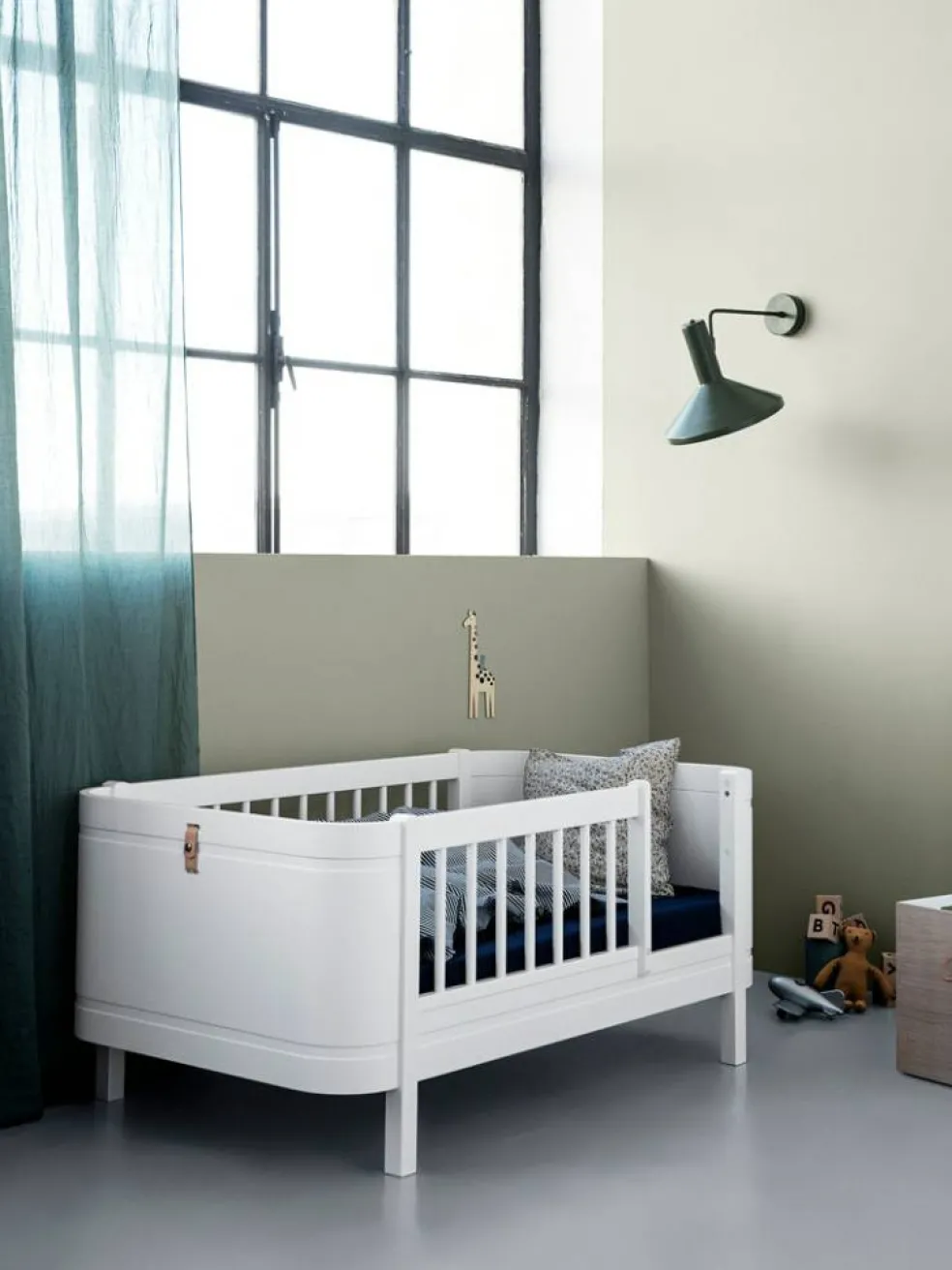 Wood Mini+ Cot Säng Inkl. Junior Kit, Vit