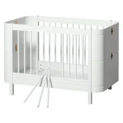 Wood Mini+ Cot Säng Inkl. Junior Kit, Vit
