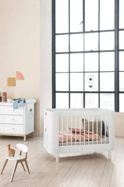 Wood Mini+ Cot Säng Inkl. Junior Kit, Vit