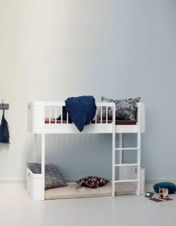 Wood Mini+ Låg Loft Säng, Vit