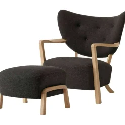 Wulff ATD2 Loungefåtölj + Fotpall, Ek/Hallingdal 376