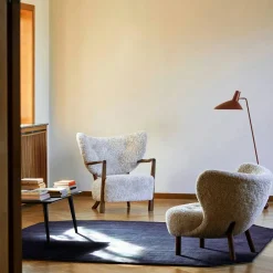Wulff ATD2 Loungefåtölj, Valnöt / Sheepskin Moonlight