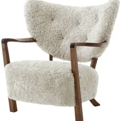 Wulff ATD2 Loungefåtölj, Valnöt / Sheepskin Moonlight