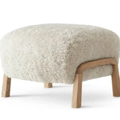 Wulff ATD3 Sittpuff, Valnöt/Sheepskin Moonlight