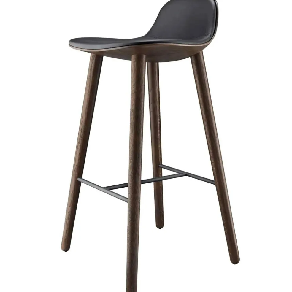 Yuuga Barstol H65 cm, Smoked Oak/Svart
