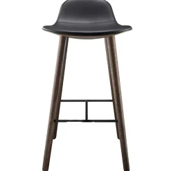 Yuuga Barstol H65 cm, Smoked Oak/Svart